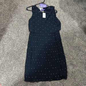 Navy and White Maternity and Nursing Dress